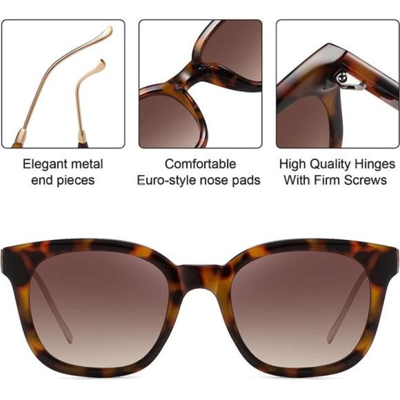 3 Pack Polarized Sunglasses for Women Men Classic Square Sunglasses Retro Trendy